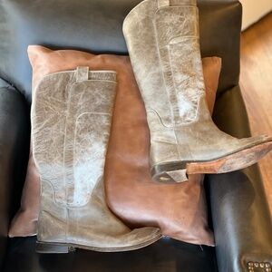 Frye Paige Tall Riding Boot Grey Size 10M